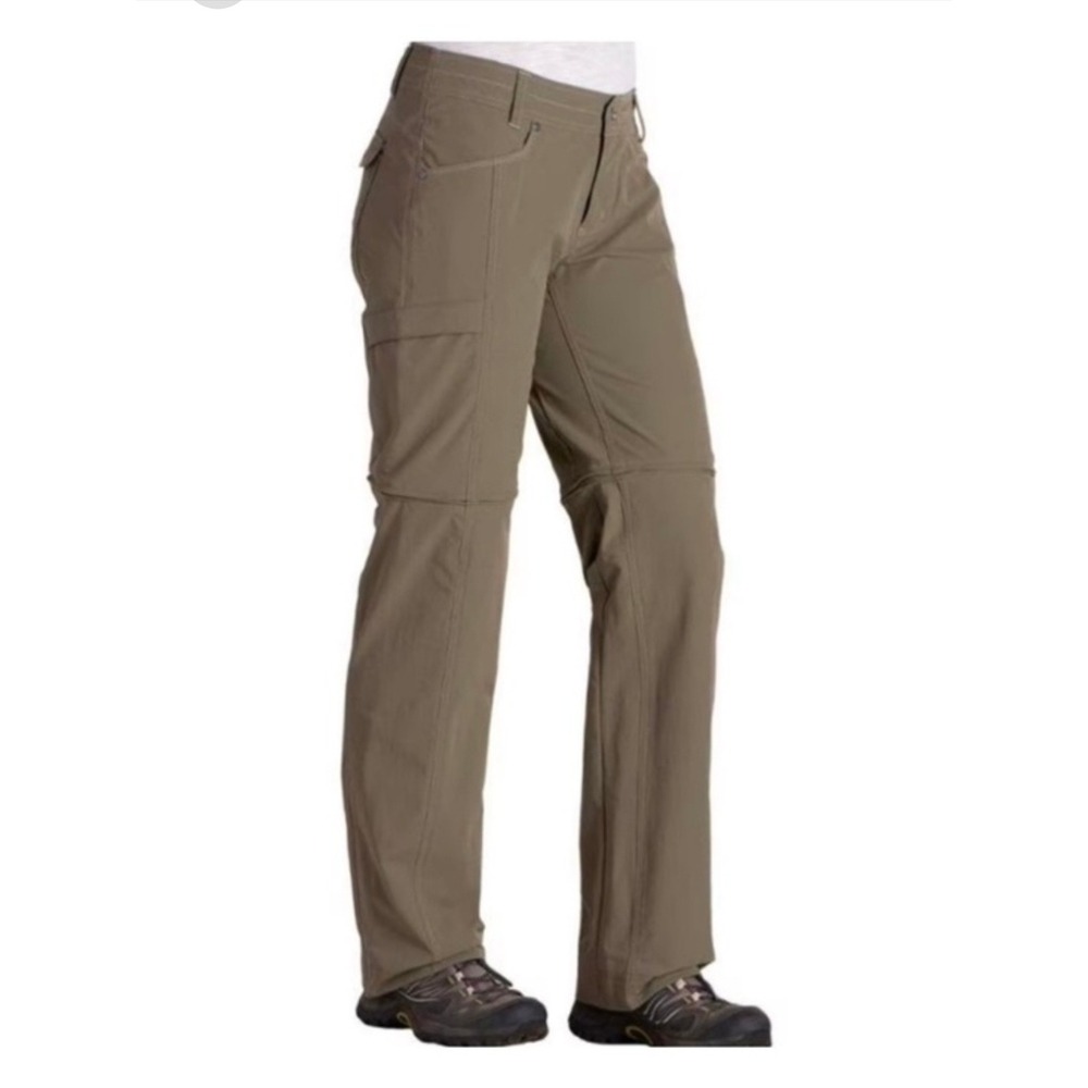KÜHL Anika Convertible Pants Women's 12 Reg Olive Zip Off Hiking Cargo